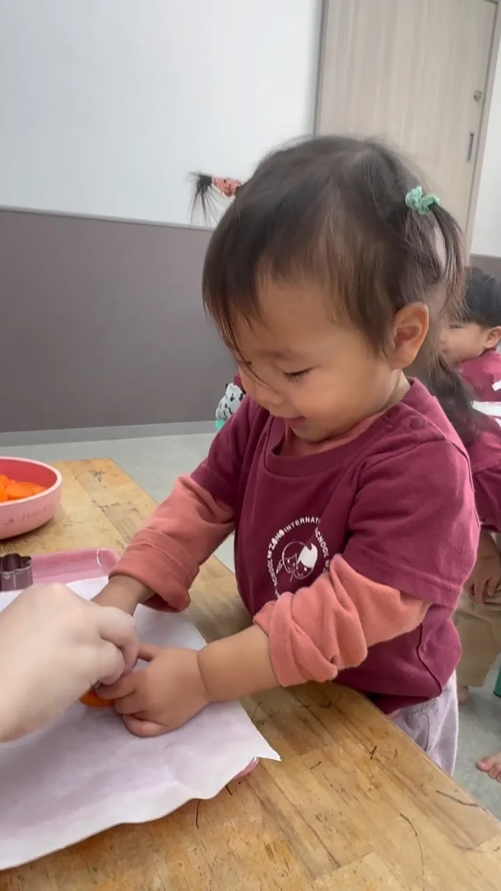 Pre classのクッキングの様子です。